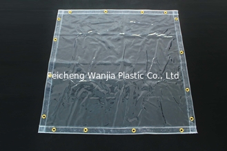 Heavy Duty Tarpaulin Transparent Tarp with Eyelets Customizable Thick Tarps Easy to Fold Rainproof Vegetable Cover