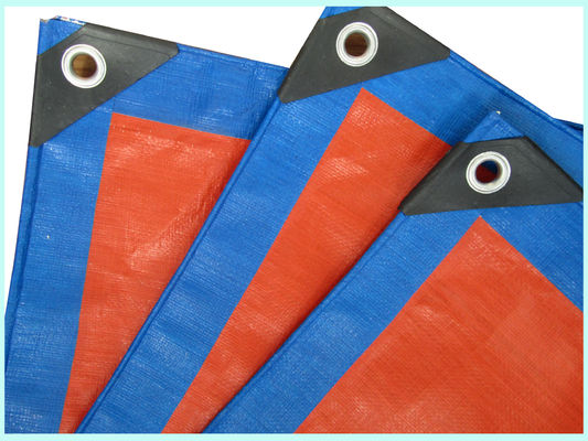 China Blue / Orange Plastic Poly Tarps / PE Tarpaulin