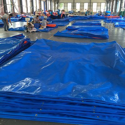 China Blue / Orange Plastic Poly Tarps / PE Tarpaulin