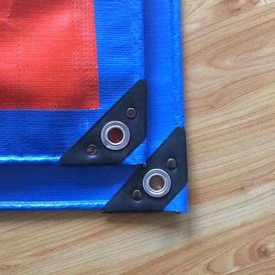 Birthday Design 260gsm Heavy Duty Blue / Orange PE Tarpaulin / Poly Tarp With Reinforced Corner and Rivet For Cover