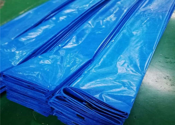 Heavy Duty Waterproof PE Laminated Tarpaulin in Blue and Orange Color