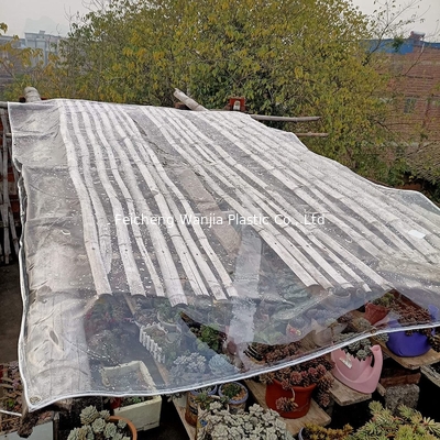 Heavy Duty Tarpaulin Transparent Tarp with Eyelets Customizable Thick Tarps Easy to Fold Rainproof Vegetable Cover